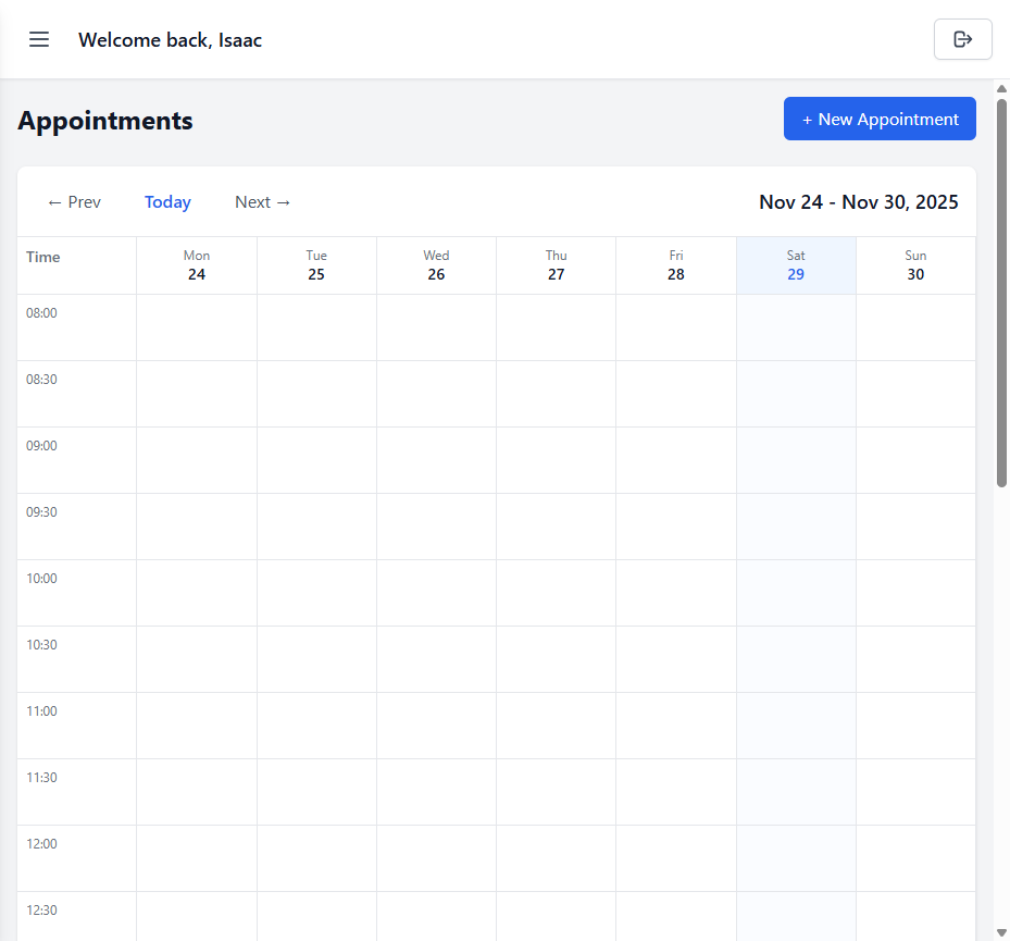 Appointment Booking Dashboard - SalonBook360